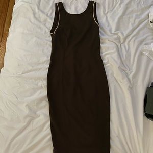 Zara green midi bodycon dress